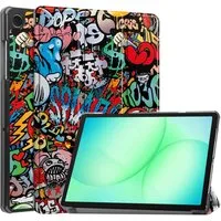 Wigento Tablet-Hülle für Samsung Galaxy Tab A11+ Plus / A9+ Plus 3folt Smart Graffiti, Graffiti Design, 3-Fold Standfunktion