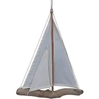 Deko-Impression Wanddekoobjekt Treibholz Segelboot Segelschiff z. Hängen. Maritimes Deko-Objekt 47cm (1 St)