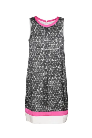 A-Linie Ärmelloses Print-Kleid
