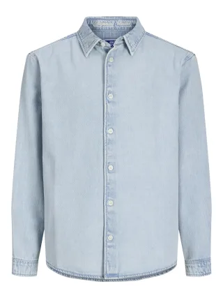 JACK&JONES - JORNORREBRO DENIM SHIRT LS JNR Light Blue Denim - Gr. - 176