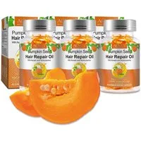 ALIVER Haaröl Kürbiskernöl Haarwachstum Haarpflege in Kapseln Vegan, 3-tlg.