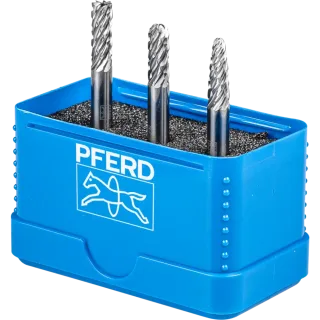 PFERD TOOLS Hartmetall Hochleistungsfrässtift Set 1406 ALLROUND 3-tlg. 6mm Schaft 6mm universal grob - 21901406