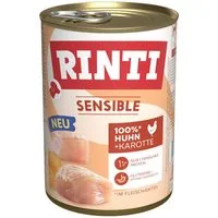 Rinti Sensible mit Huhn + Karotte 400 g - 12 Stück, für: Hund