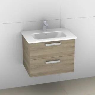 Artiqua 412 Waschtischunterschrank für Softmood T0557, Sanremo Eiche quer NB, 412-WU2L-I30-7145-428 412-WU2L-I30-7145-428
