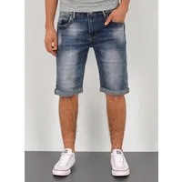 ESRA Jeansshorts Herren kurze Jeanshose mit Stretch Jeans Shorts Hose Herren Jeans Shorts Sommerhose kurze Jeans Herren Capri Jeans Stretch