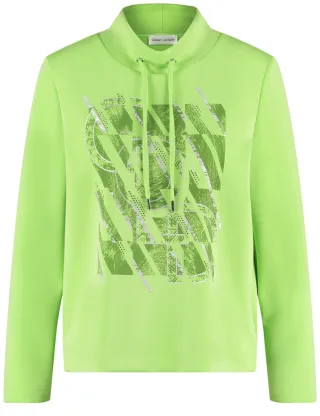 GERRY WEBER Collection - Sweatshirt mit Stehkragen grün - Gr. - 40