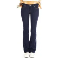be styled Bootcut-Jeans Hüftjeans Bootcut Jeans - Stretchjeans Schlaghose - Damen - j48L-1 mit Stretch-Anteil
