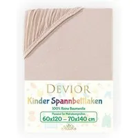 Devior Spannbettlaken für Baby- & Kinderbetten 60x120 & 70x140, 100% zertifizierte Baumwolle, Jersey, Gummizug: Rundumgummizug, Kinderspannbettlaken bis 12cm Matratzenhöhe, atmungsaktiv & farbenfroh
