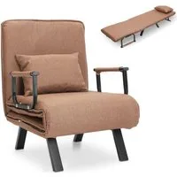 Youyijia Schlafsofa 4 in 1 mit Klappsessel Schlafsofa für bis 150kg belastbar Braun