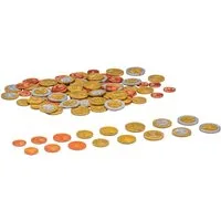 Wissner® aktiv lernen Lernspielzeug Spielgeld Münzen mittlerer Satz (80 Münzen) (80-St)