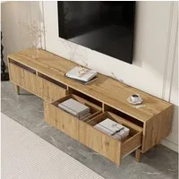 STILVORA Sideboard mit 4 Acrylschubladen,TV-Schrank Fernsehschrank mit Kabelmanagement (Wohnzimmermöbel, TV-Board, 1 St., große Aufbewahrung, 4 Schubladen), aus MDF und Acryl