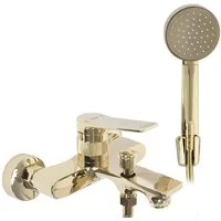 wohnwerk.idee Wannenarmatur Badewannenarmatur Badewanne Armatur Wasserhahn Viral Gold