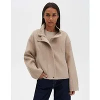 someday Wolljacke Varah pure weite Passform, Stehkragen, Abnäher am Saum
