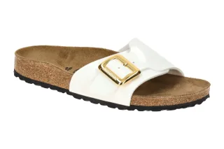 Birkenstock Damen Pantoletten 1029437 CATALINA wei? patent white - mit anatom...