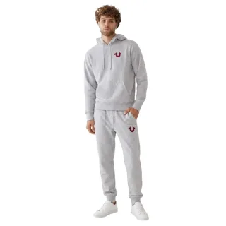 True Religion - Hoodie zum Überziehen für Herren (Grau meliert)