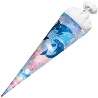 Roth Schneeschieber Roth Schultüte Delfine Glitter rund 70cm