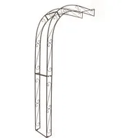 Dekoleidenschaft Rosenbogen "Halbbogen" aus Metall in Rost-Optik, Rankhilfe, Pergola, Rankbogen, Halb-Rosenbogen, Wandbogen halbrund, Metallbogen, Spalier