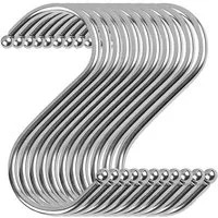 maDDma S-Haken S-Haken 10 Stück aus Metall mit zum Aufhängen Universalhaken, (10er Pack, 10-St)
