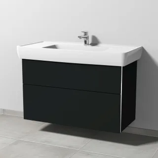 Sanipa 3way Waschtischunterbau zu Laufen Pro A Waschtisch mit 2 Auszügen, Vulkan-Matt BP7591V