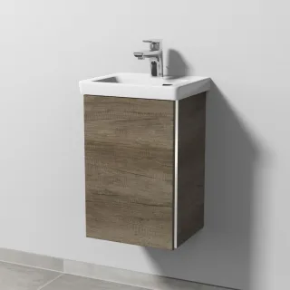 Sanipa 3way Waschtischunterbau zu Villeroy & Boch Subway 3.0 Waschtisch mit 1 Tür, Eiche-Nebraska BR84037