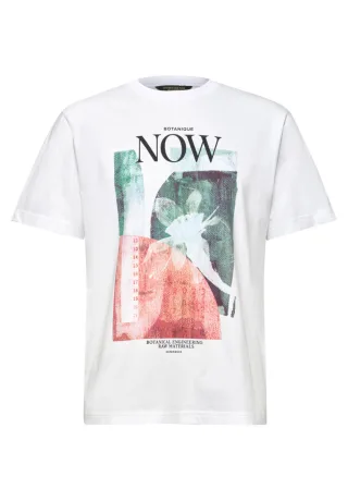 Street One - T-Shirt mit Rundhals und Fotoprint weiß - Gr. - M