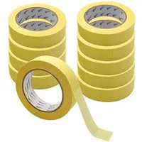 ARLI Kreppband 10x Abdeckklebeband Kreppband 30 mm x 50 m (zehner Set, 10-St., Rollen) Malerkrepp Malerband Kreppklebeband