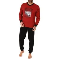 Normann Pyjama Herren langarm Schlafanzug mit Bündchen Pyjama in tollen Farben