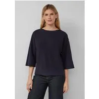 s.Oliver 3/4 Arm-Pullover Strickpullover Strukturierter Pullover im Relaxed Fit mit Zierknopfleiste