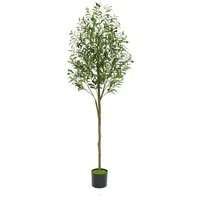 Kunstbonsai Künstlicher Olivenbaum 4.9ft/5.9ft gefälschter Topf Olivenbaum, GarveeMore, Höhe 150 cm