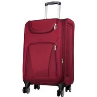 Trendyshop365 Weichgepäck-Trolley Maribor, 4 Größen, 4 Farben, 4 Rollen, Weichgepäck, Zwillingsrollen, Zahlenschloss, 2 Außentaschen, Dehnfalte