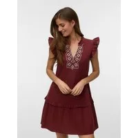 Vero Moda Tunikakleid VMDICTHE EMB SHORT DRESS WVN GA Baumwolle, regular fit