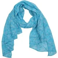 MIRROSI Modeschal Asymmetrischer Schal, Made in Italy 20% Seide 80% Baumwolle, (ca.170x77cm, Leicht und bequem, wunderschönes Muster), Damen Halstuch ideal für Frühling, Sommer und Herbst