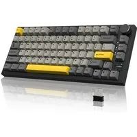 AJAZZ Ajazz AK820 Pro Gasket Mechanische Tastatur mit Kabel/kabellos Gaming-Tastatur (TFT Bildschirm, beleuchtet RGB, Schalldümpfende Foam für Win/Mac/PC)