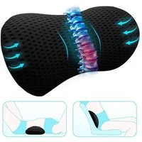 Mutig Rückenkissen Rückenkissen Lendenkissen, ergonomisches Rückenkissen aus Memory Foam, Lendenwirbelkissen für unteren Rücken, Rückenstützkissen für Bürostuhl Autositz Bett Stuhl, orthopädisches Rückenpolster zur Druckentlastung
