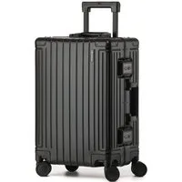 KOFA Handgepäckkoffer GENEVA, 55cm 100% Aluminium Hartschale, 4 Rollen, TSA Schloss