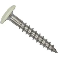 Twistec Fassadenschraube TWISTEC Trespo-Fassadenschrauben 4,8x32mm Reinweiß RAL 9010 100 St., Edelstahl A2, hohe UV-Beständigkeit