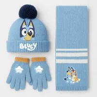 Cerda Mütze & Schal Bluey Kinder 3 Teilig Mütze & Schal & Handschuhe Set