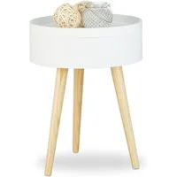 relaxdays Beistelltisch skandinavisch mit Tablett