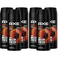 axe Deo-Spray 6x Axe Bodyspray Moschus ohne Aluminiumsalze - 150 ml (Musk), 6-tlg., bekämpft geruchsbildende Bakterien und unangenehme Gerüche