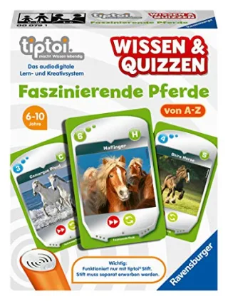 Ravensburger 00079 - tiptoi® Wissen & Quizzen ?Faszinierende Pferde? / Spiel von Ravensburger ab 6 Jahren/Faszinierendes Wissen über Pferde von A bis Z