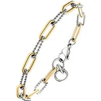 JOBO Armband Paperclip, aus Edelstahl Bicolor-Optik 21,5 cm