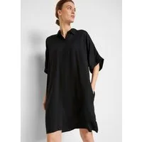 bonprix Blusenkleid für den Alltag, aus Viskose, Oversize Passform, mit Knopfleiste