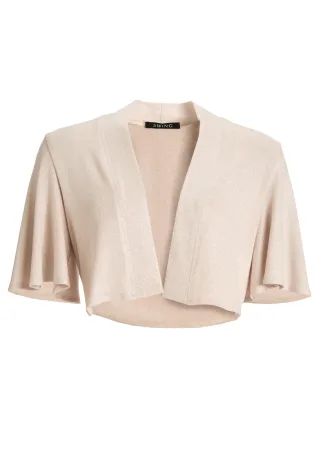 SWING - Jersey Bolero mit weiten Ärmeln golden beige - Gr. - 32