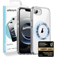 alkaya. Handyhülle Premium Hülle Magsafe Für Apple iPhone Case Magnet Cover Bumper Schutz iPhone 17E, iPhone 16E, 6,1 Zoll, Silikon, Schutzhülle, MagSafe, extra starker Magnet, durchsichtig, transparent