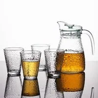 Rungassi Gläser-Set Karaffe mit 4 Gläser 220ml Wasser Cognac Whisky-Gläser G05, Glas