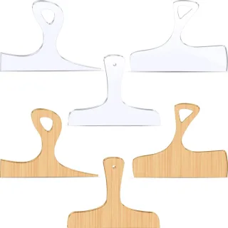 3PCS Woodworking Essentials Acrylic Router Templates for Charcuterie Board Handles Cutting and Shaping Tool Clear Templa