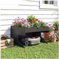 Outsunny Mähroboter-Garage Robuste Überdachung, BxTxH: 70x75x46 cm, für Kompatibel mit den meisten Mähroboter-Marken, (Set, 1-St., Garage mit Pflanzkasten), Mit integriertem Pflanzkasten, wetterfest