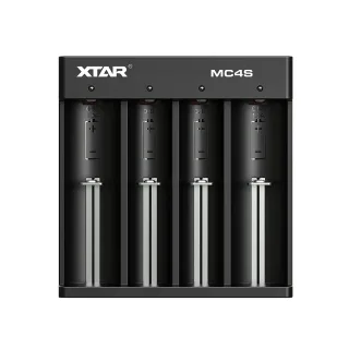 XTAR MC4S USB Type-C Input Li-ion & Ni-MH Battery AAA AA Charger 4-slot Battery Charger for 3.6V 3.7V Flashlight's 18650