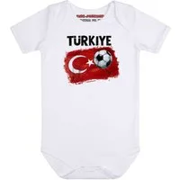 Metal Kids Kurzarmbody mit Türkei-Fahne und Fußball Druck für Babys
