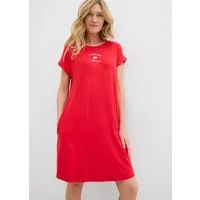 bonprix Jerseykleid lockere Passform, aus Viskose und Elasthan, mit Rundhalsausschnitt